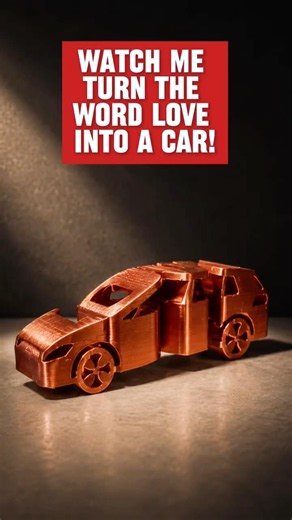 Turn Your Name into Your Favorite Car with 3D Printing!