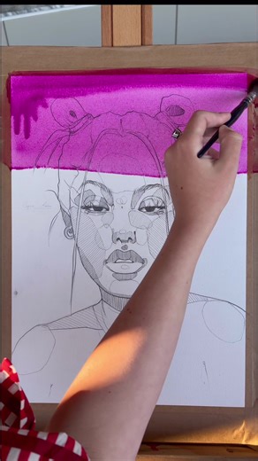 Pink madness #watercolor #painting #art #artist #visualart #sydneyartist #sydney #artistcheck #artistsoftiktok #wallart #foryoupage #sketching