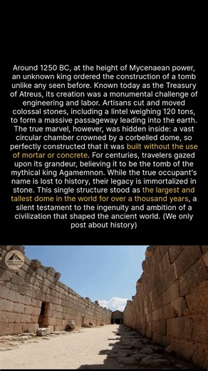 This 3,300-year-old tomb was the worlds largest dome for over a millennium. #ancienthistory #archaeology | Archaeological Wonders