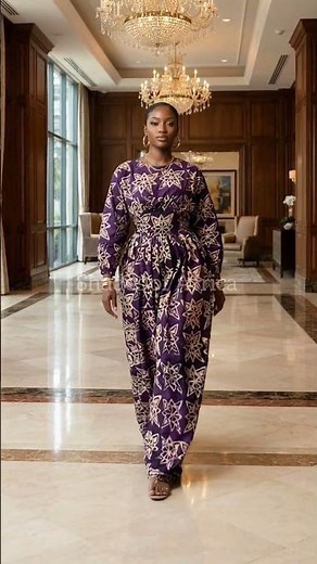 Luxury Purple Ankara Jumpsuit Styling 💜 | Elegant Statement Look for Special Occasions #elegantstyle