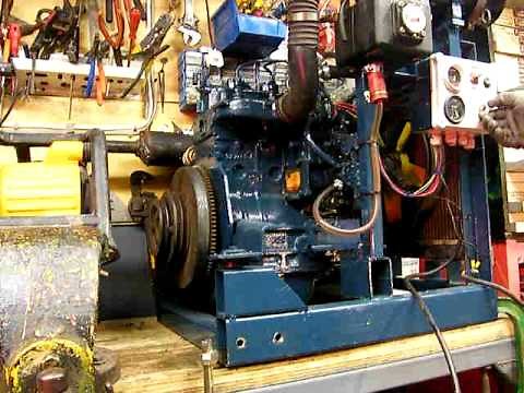 kubota diesel engine d950 starting up. tractor generator etc