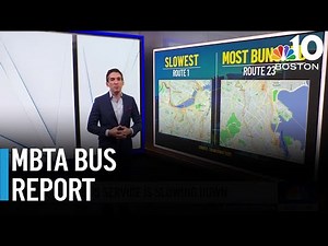 Report finds MBTA bus service is slowing down