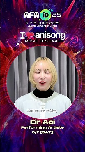 Anime Festival Asia Indonesia 2025 Eir Aoi Message Video
