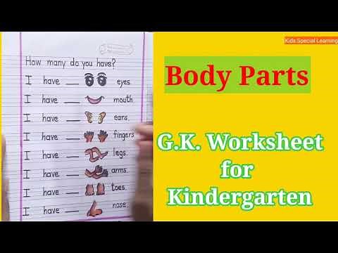 Worksheet on Body Parts /How many do you have/Kids Special Learning