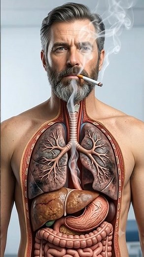 🚭Smoking Effects Inside the Human Body Lung Damage Animation Explained #3danimation #explore