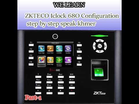 Reset , set date time and ip address on ZKTeco I-clock 680