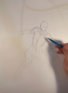 4.5K views · 566 reactions | Drawing Wonder Woman into Power Girl Warm-up sketch. I started drawing Wonder Woman. But halfway through, the figure just didn’t feel like Wonder Woman. So I switch the drawing from Wonder Woman to Power Girl. Thank god for erasers! @frankchoartist | Frank Cho | Facebook