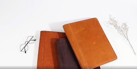 Personalized Leather Portfolio iPad Padfolio Folder zippered