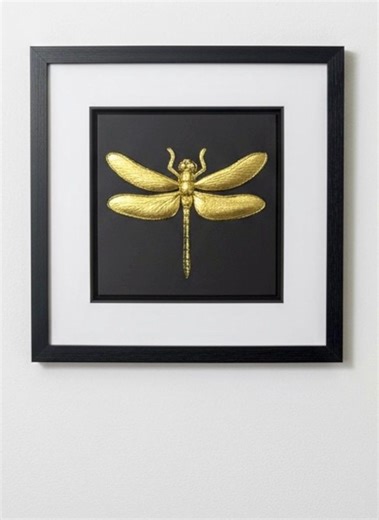 Dragonfly 3D Wall Art Gold or Silver Leaf Framed Nature Lover Gift - Etsy Australia