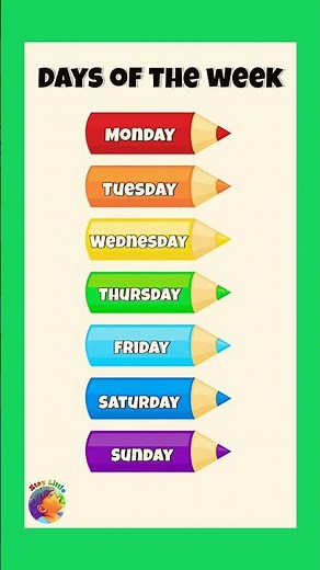 Week name in English #nurseryrhymes #staylittlechannel #learning