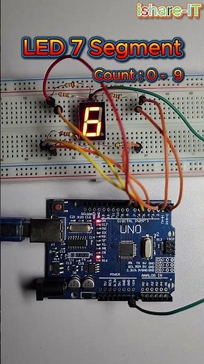 Control LED 7 Segment count number 0-9