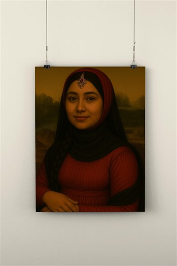 Omani Model – Mona Lisa Woman Portrait – Renaissance Vintage Wall Art - Etsy