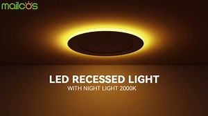 MAILCOS 12 Pack Black 6 Inch 5CCT LED Recessed Ceiling Light with Night Light, 2700K-5000K Selectable, Ultra-Thin Lighting, 12W=110W, 1050LM, Dimmable Canless Wafer Downlight ETL Certificated