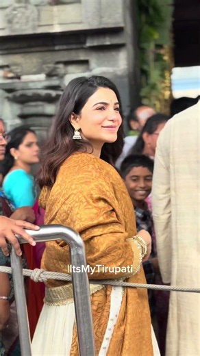 Actress Samantha garu & Raj Nidimoru garu, Nandini Reddy garu, were spotted in Tirumala queue line
