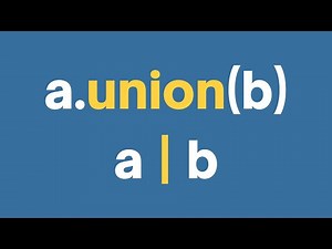 Set Union Method and Operator | Python Tutorial