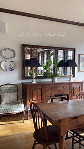 It’s all second-hand…found at estate sales, auctions, and antique stores. The marble lamps, buffet, harvest table, dining chairs, upholstered chairs, and antique plates. And, the newest old-addition, the artwork. I found it earlier today at an estate sale in Tulsa. Thrifting helps me create a cozy and comfortable home for my family and guests. It’s one of my favorite things to do! Cheers to retired life and being able to thrift any day of the week! X Penny | Penny Pennington Weeks