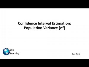 Confidence Interval - Variance