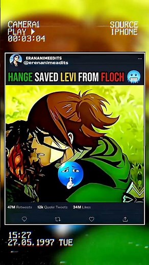 Hange saved Levi from Floch 🔥 #animeedit #attackontitan #anime #aotedit #shorts