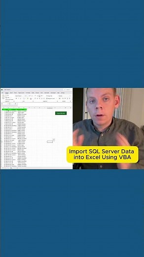 Auto-pull live SQL data into Excel with VBA #excel #automation #sql
