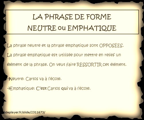 Neutre et emphatique