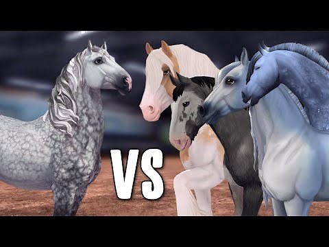 Percheron VS Friesian, Finnhorse, Clydesdale, Irish Cob [gaits & animations] in Star Stable Online