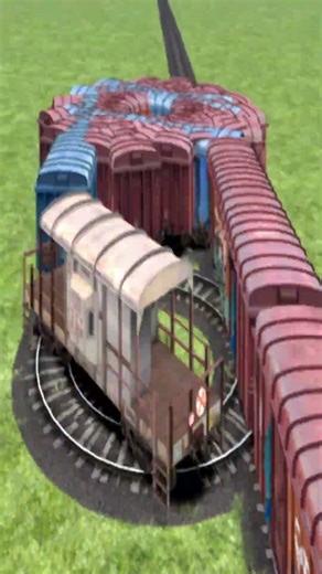 Extreme Dangerous Train Drift On Craziest Railroad 💥😱 Train Simulator BeamNG #shorts