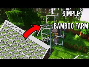 How to Build Easy Automatic Bamboo Farm in Minecraft | Java & Bedrock 1.21