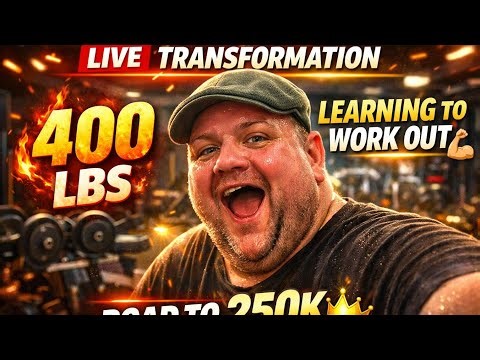400-LB MAN LEARNS TO WORK OUT LIVE! 💪🔥 Fat to Fit Journey Begins NOW | Never Quit Motivation