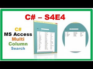 C# S4E4 : : MS Access ListView - MultiColumn Search/Filter SQL