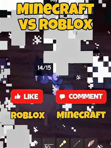 Roblox and Minecraft #meowgiccraft #minecraft