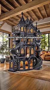 4.9M views · 68K reactions | These gothic house cat playgrounds look incredible! 勞#catlover #interiordesign #tiktokmademebuyit | Inspiring Designs | Facebook