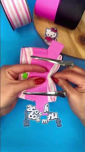 How to Make an Easy Hello Kitty Bow #easybow #howtomakebows #beginnerbow #hellokittybow