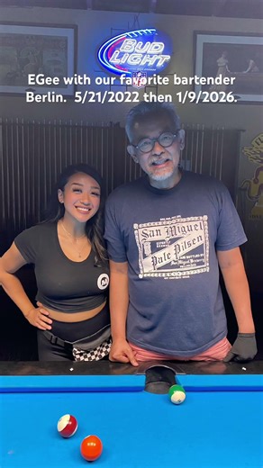 Favorite bartender. Then and now. EGee and Berlin.