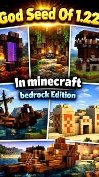 “Spawn = 5 OP Structures 😱 God Seed in Minecraft Bedrock”