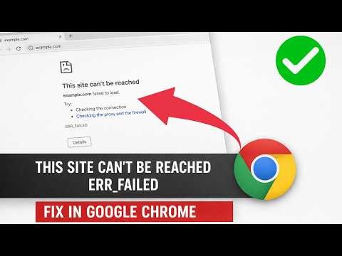 How to Fix “This Site Can’t Be Reached” ERR_FAILED in Google Chrome (100% Working Fix)