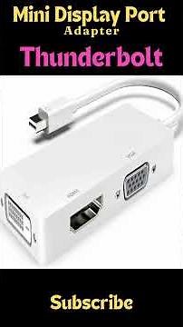 Mini DisplayPort Thunderbolt to DVI VGA HDMI 3 In 1 Adapter | DisplayPort Adapter for MacBook
