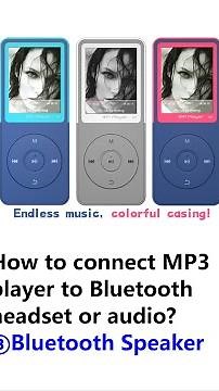 How to connect MP3 player to Bluetooth headset or audio?③#bluetoothspeaker #musicplayer #mp3