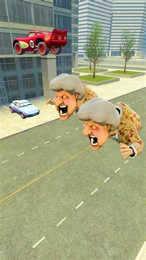 Sally Carrera Is Trapped Inside Big City With Roblox Evil Granny Lighting Mcqueen #shorts