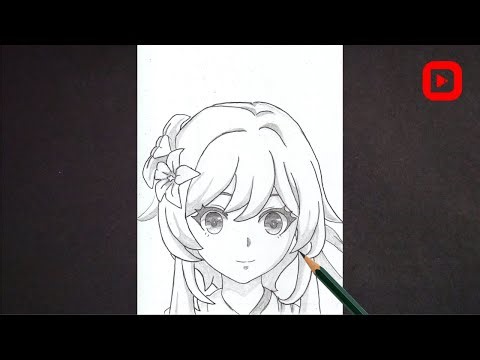 How to draw Lumine || Genshin Impact || Easy anime drawing || Easy drawing for beginners