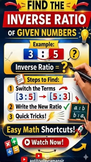 How to find the inverse ratio?#ratio #aptitude #campus_placement #catmba #tcsnqt #shortcuts #shorts