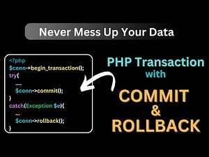 Boost Your PHP Skills with MySQL COMMIT and ROLLBACK | Transaction in PHP MySQL