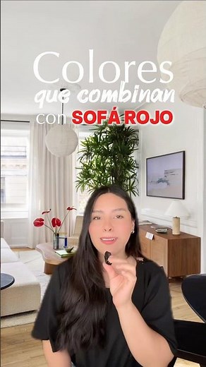 What colors to combine with a red sofa 🖍️ #interiordesign