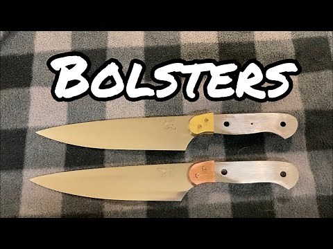 Knife Bolsters, How to make a knife bolster, How to attach bolsters on a knife