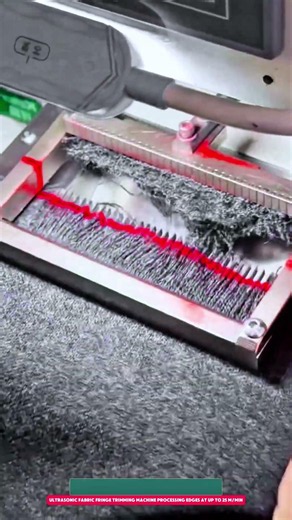 Ultrasonic Fabric Fringe Trimming Machine Processing Edges at Up to 25 m/min