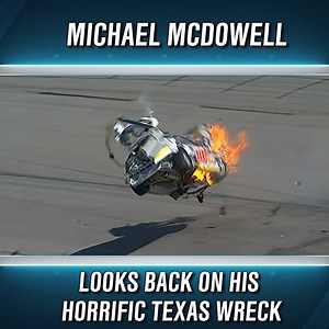 April 4, 2008: Michael McDowell climbs out after this vicious crash at Texas Motor Speedway. | NASCAR on FOX