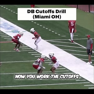 6.2K views · 73 reactions | DB Cutoffs Drill (Miami OH) Pressure step back Cutoff Off-hand jam Bill Brechin, Defensive Coordinator, Miami (OH) @CoachBrechin #DBDrills #CutoffPunch #DefensiveBack #FootballTechnique #GlazierClinics | Glazier Clinics | Facebook