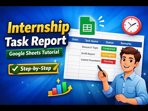 How to Create Internship Task Report Using Google Sheet