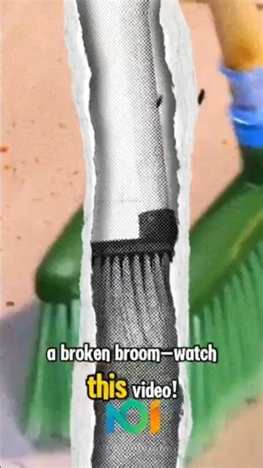 This Genius Trick Fixes a Broken Broom in Seconds! #lifehacks #tips