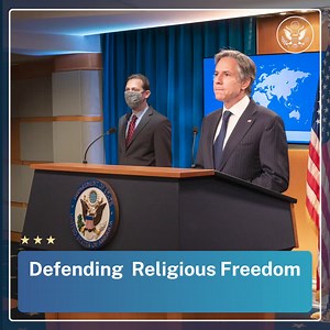 5.6K views · 299 reactions | Secretary Blinken discusses the positive steps that some countries have taken to defend religious freedom around the world. #IRFReport2020 https://go.usa.gov/xHs6G | U.S. Department of State | Facebook