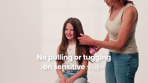 Tangle Teezer Original Detangler Brush, Dry & Wet Travel Size Mini Hair Brush, for Kids & All Hair Types, Millennial Pink